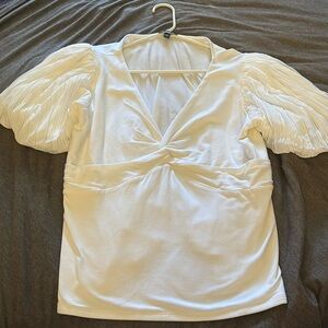Express white puff sleeved shirt, never worn but tags removed